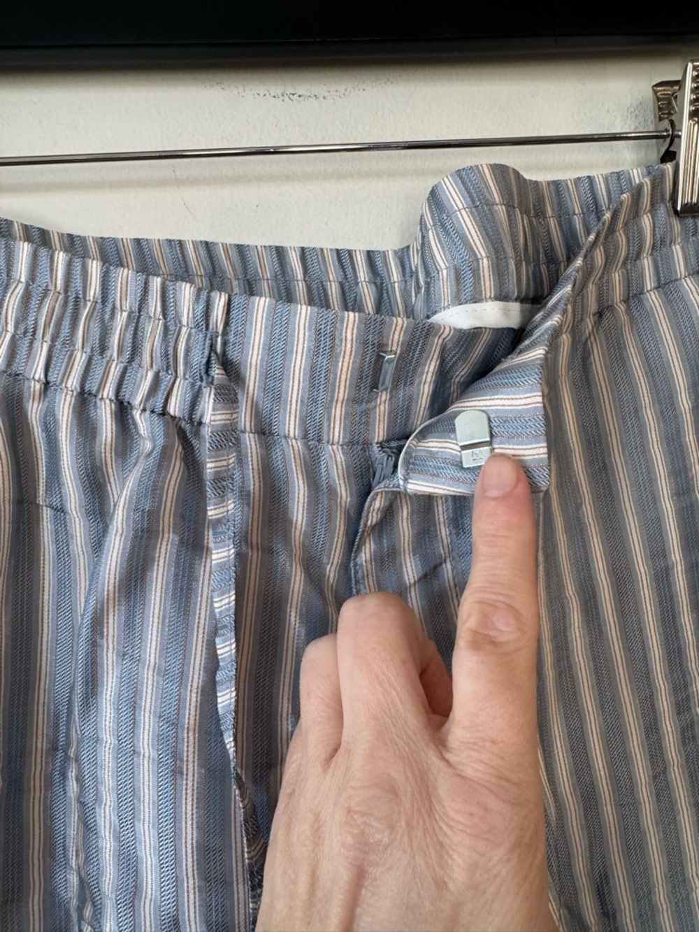 NWOT Tiger of Sweden Twolum Sky Blue Striped Shorts 44 / XL - Picture 7 of 13